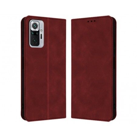 Funda Polipiel con tarjetero para Xiaomi Redmi Note 10 Pro color Roja
