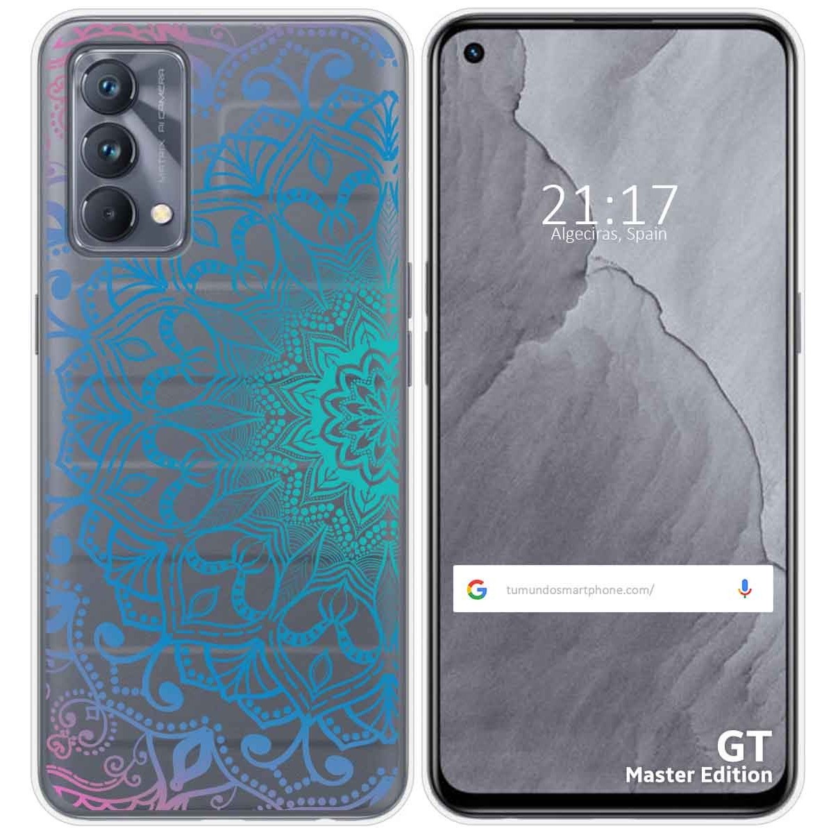 Funda Silicona Transparente para Realme GT Master Edition diseño Mandala Dibujos