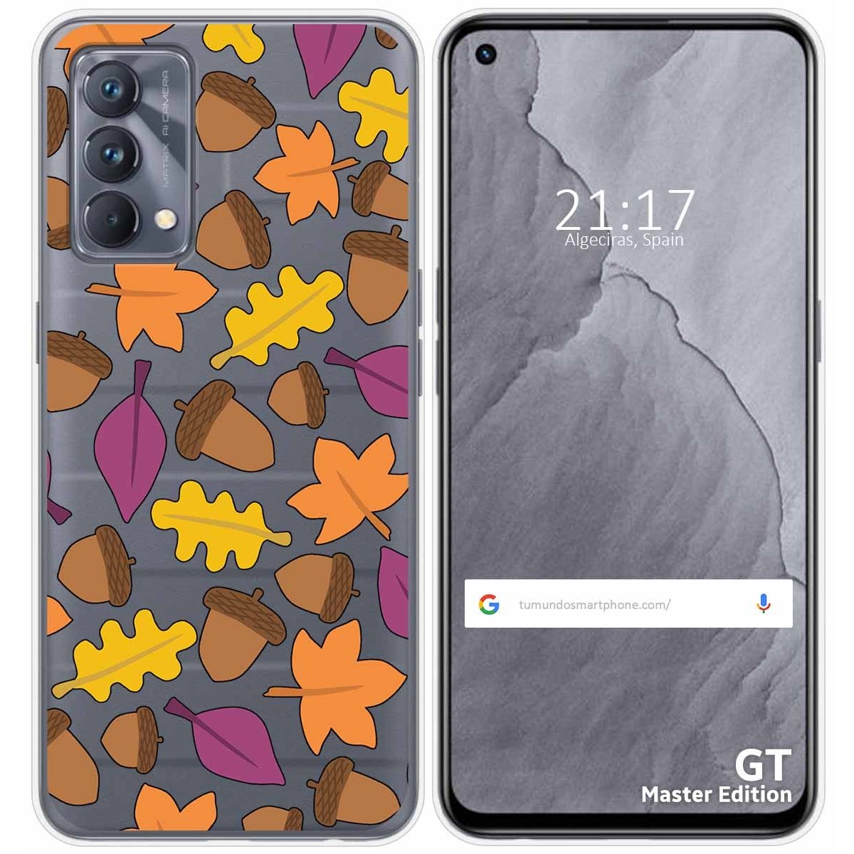 Funda Silicona Transparente para Realme GT Master Edition diseño Otoño Dibujos