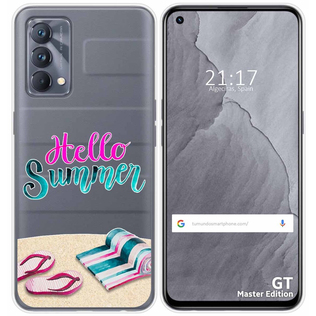 Funda Silicona Transparente para Realme GT Master Edition diseño Summer Dibujos