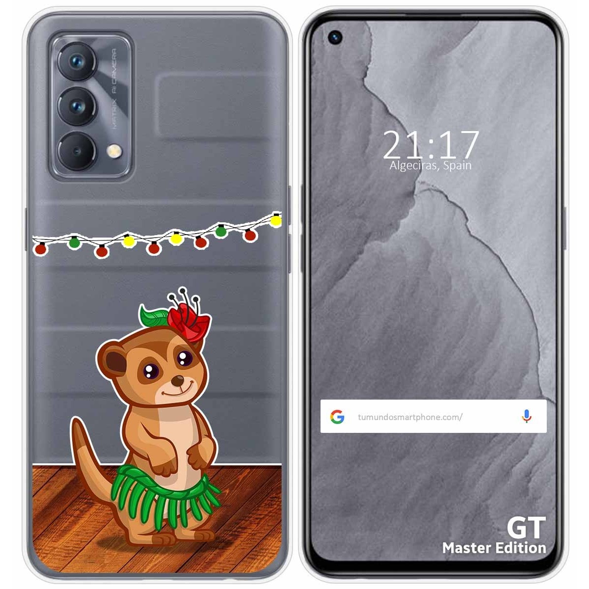 Funda Silicona Transparente para Realme GT Master Edition diseño Suricata Dibujos
