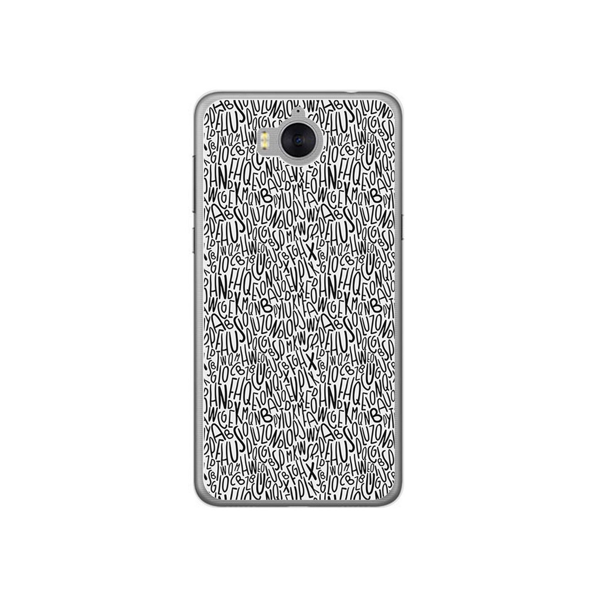 Funda Gel Tpu para Huawei Y6 2017 Diseño Letras Dibujos