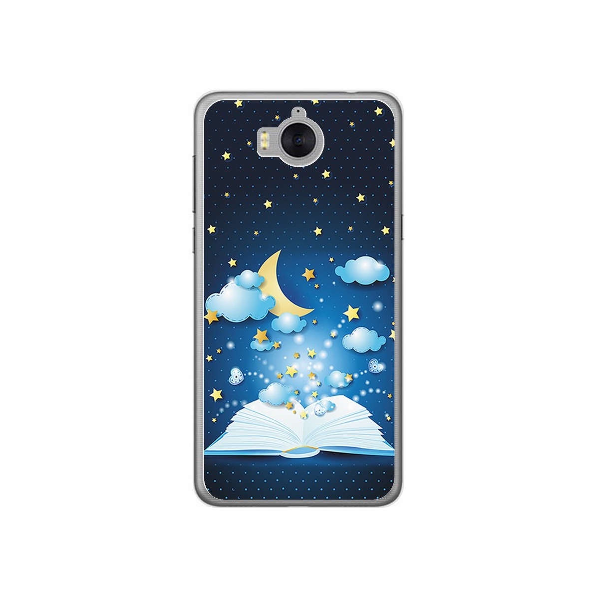 Funda Gel Tpu para Huawei Y6 2017 Diseño Libro Cuentos Dibujos