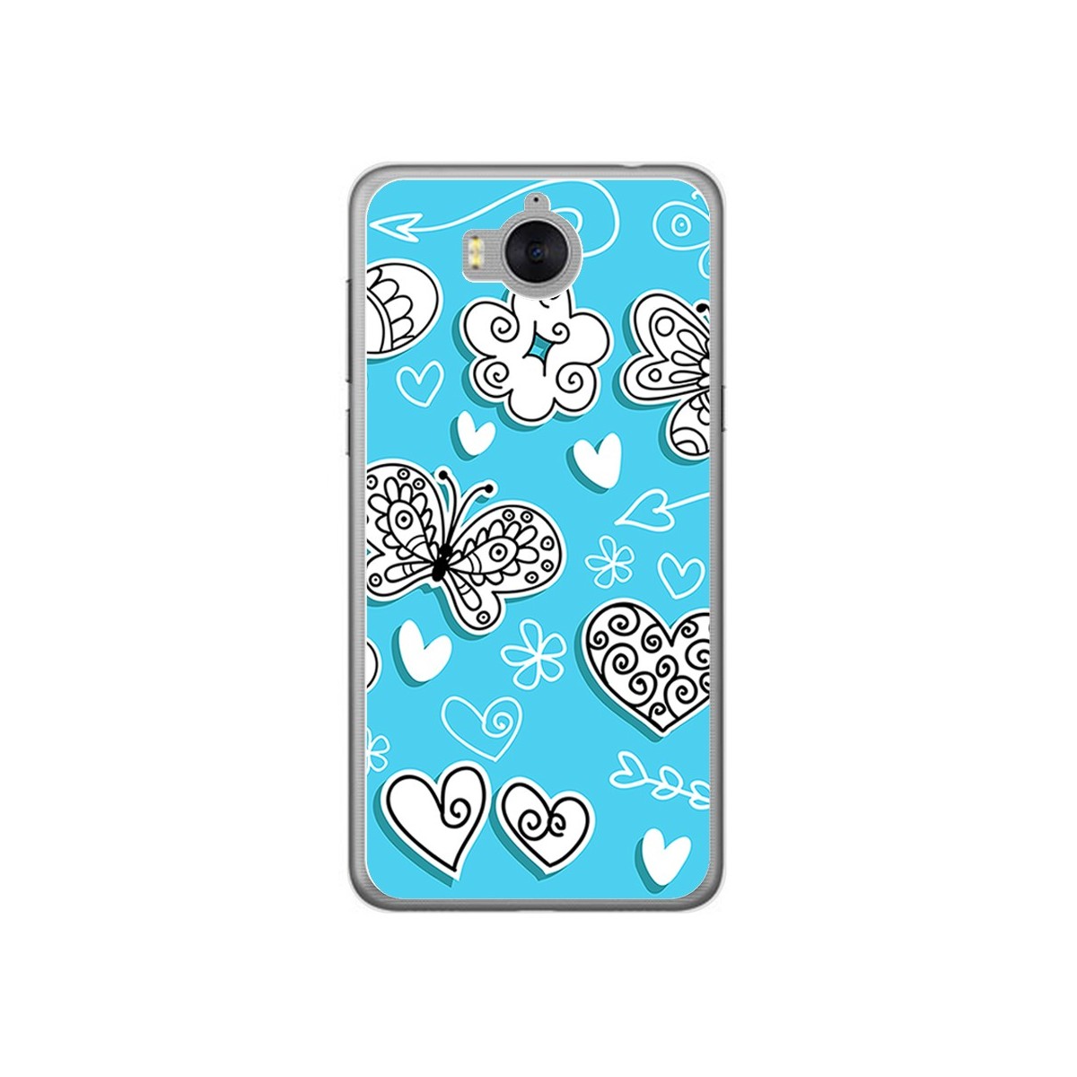 Funda Gel Tpu para Huawei Y6 2017 Diseño Mariposas Dibujos