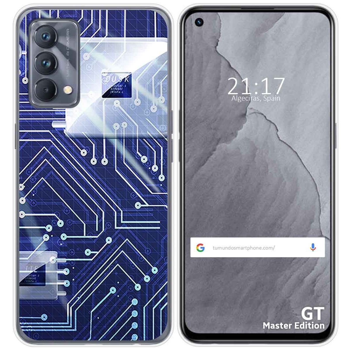Funda Silicona para Realme GT Master Edition diseño Circuito Dibujos
