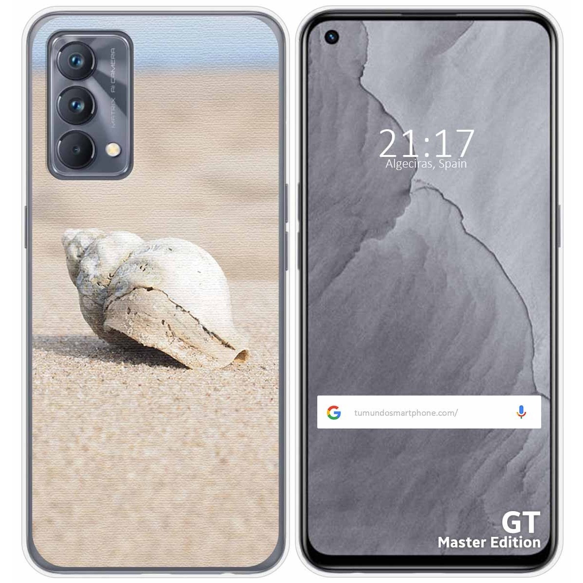 Funda Silicona para Realme GT Master Edition diseño Concha Dibujos