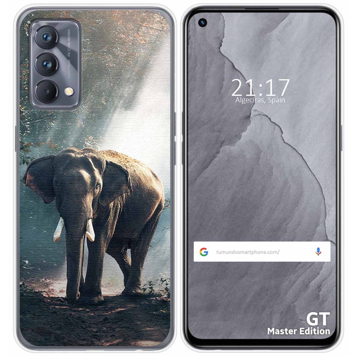 Funda Silicona para Realme GT Master Edition diseño Elefante Dibujos
