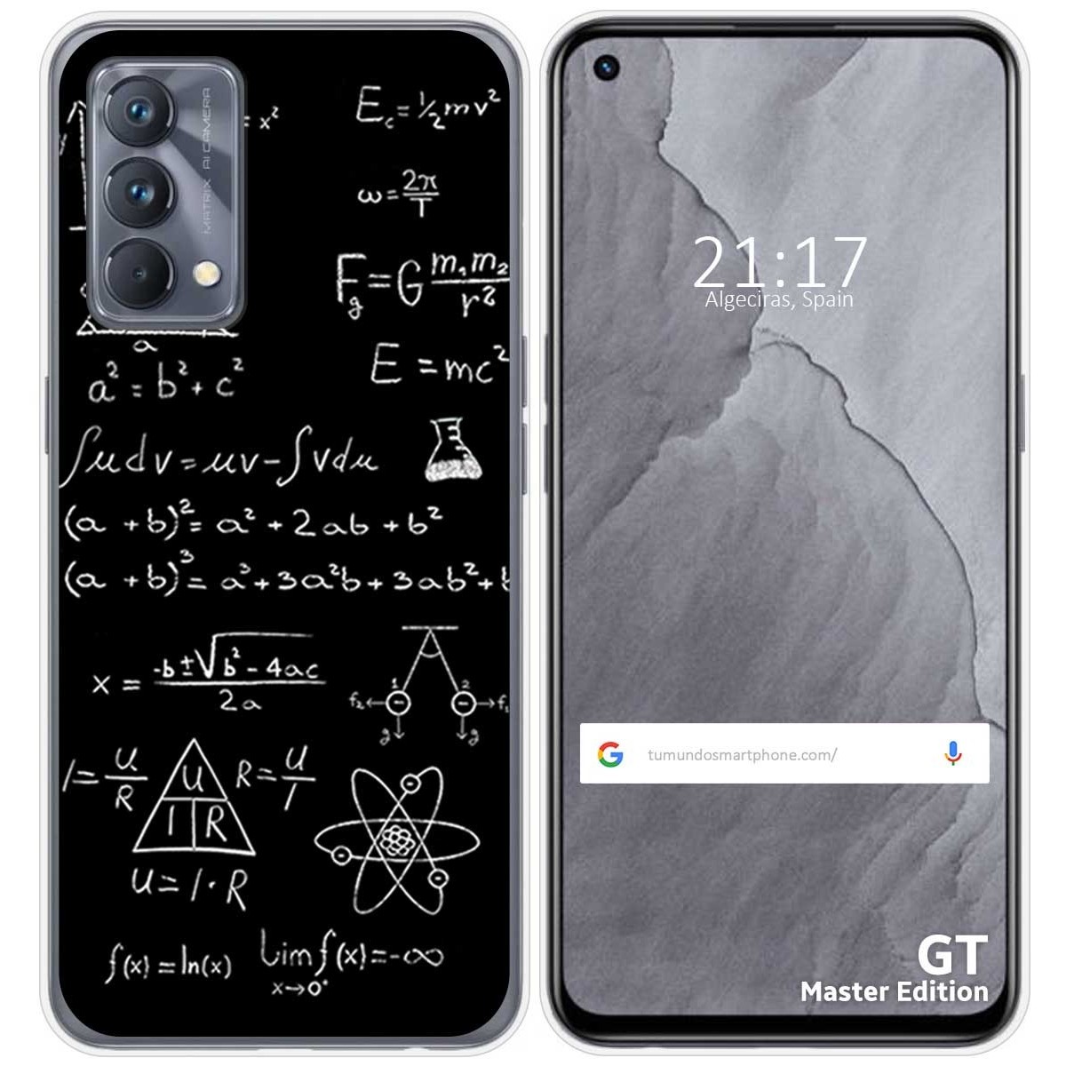 Funda Silicona para Realme GT Master Edition diseño Formulas Dibujos