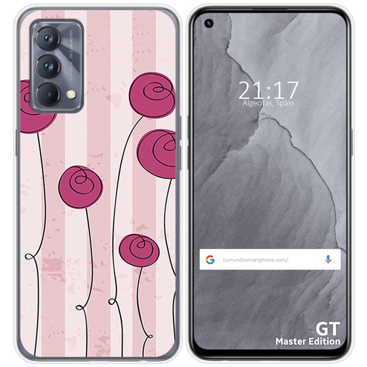 Funda Silicona para Realme GT Master Edition diseño Flores Vintage Dibujos
