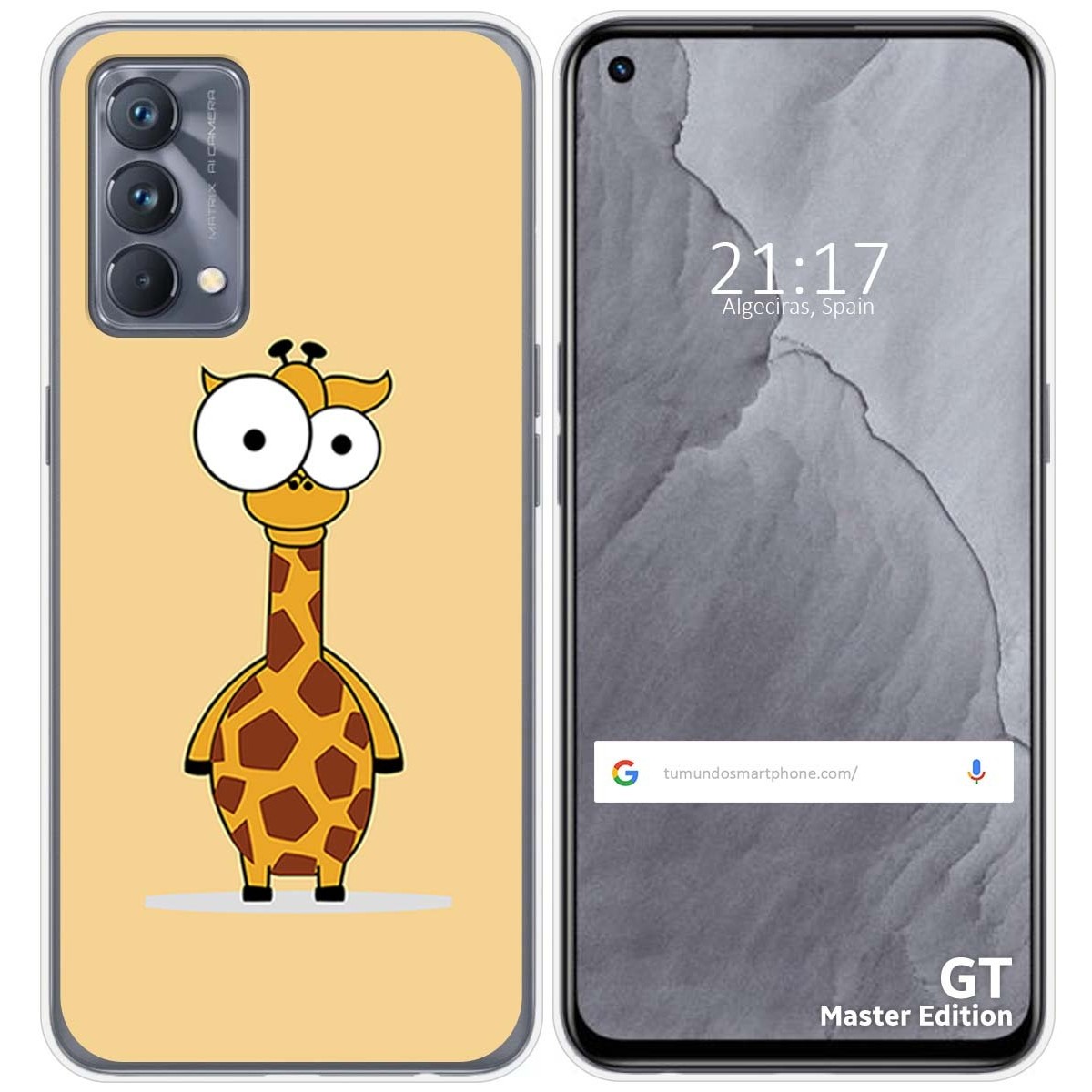 Funda Silicona para Realme GT Master Edition diseño Jirafa Dibujos