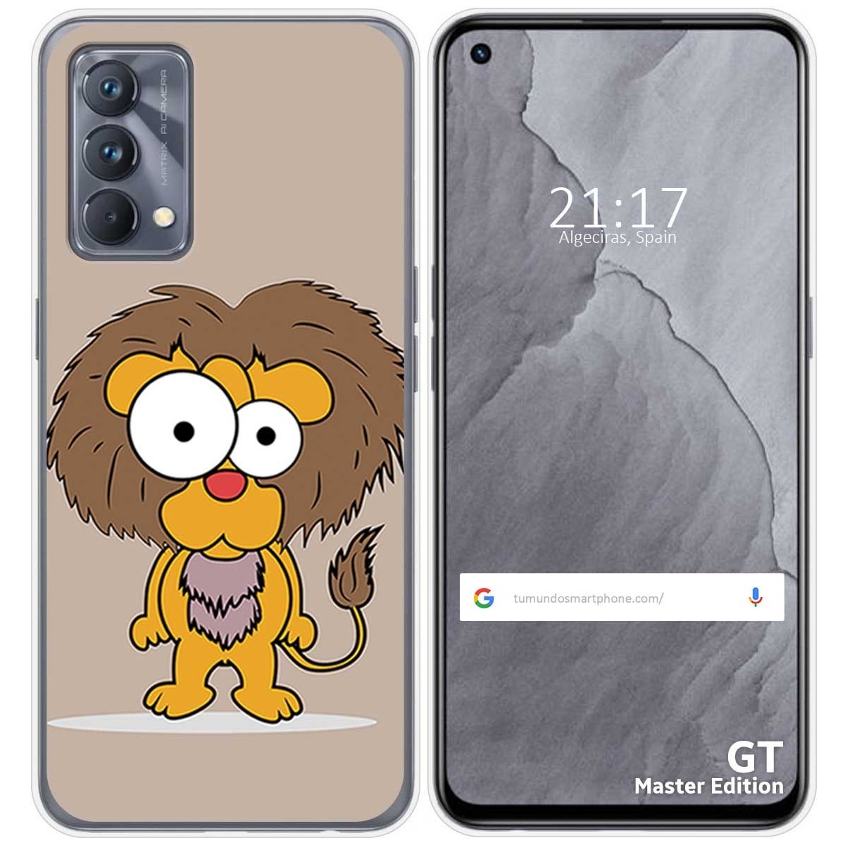 Funda Silicona para Realme GT Master Edition diseño Leon Dibujos