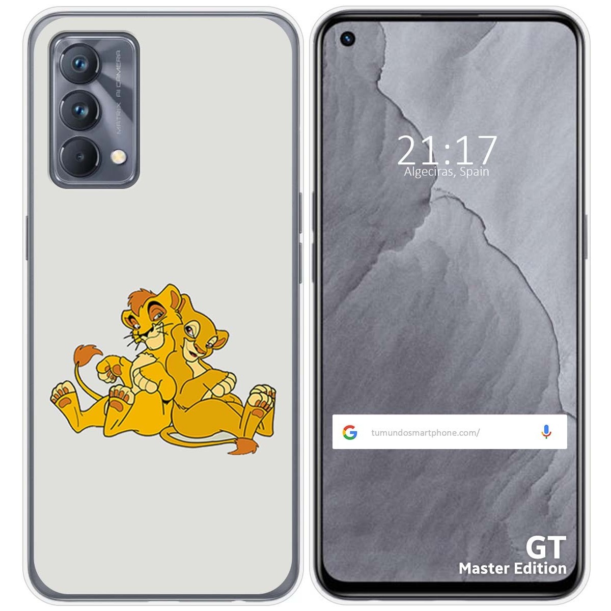 Funda Silicona para Realme GT Master Edition diseño Leones Dibujos