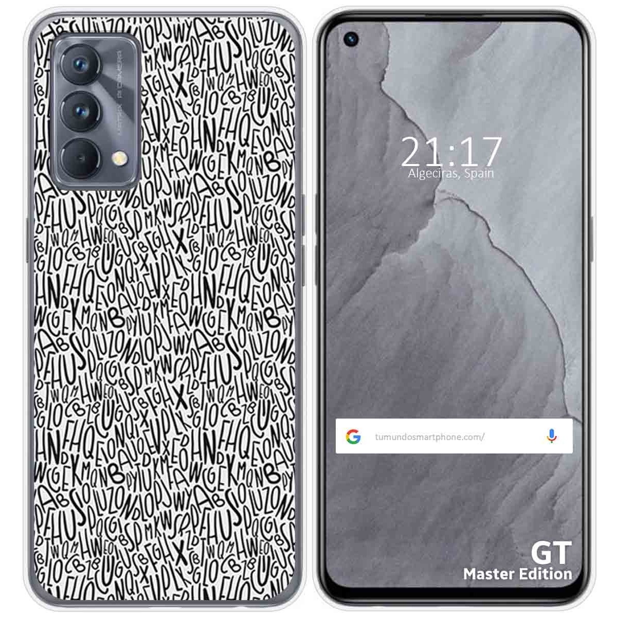 Funda Silicona para Realme GT Master Edition diseño Letras Dibujos