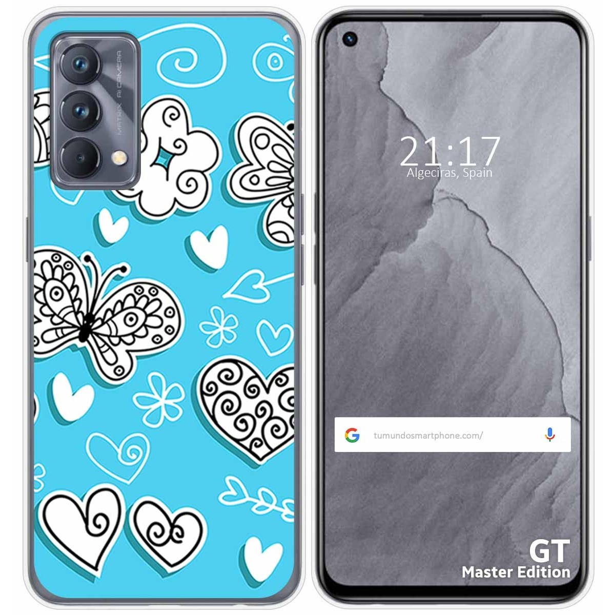 Funda Silicona para Realme GT Master Edition diseño Mariposas Dibujos
