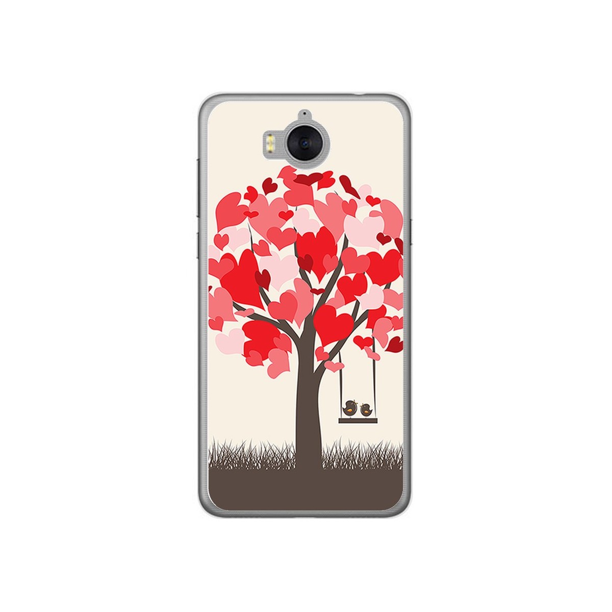 Funda Gel Tpu para Huawei Y6 2017 Diseño Pajaritos Dibujos