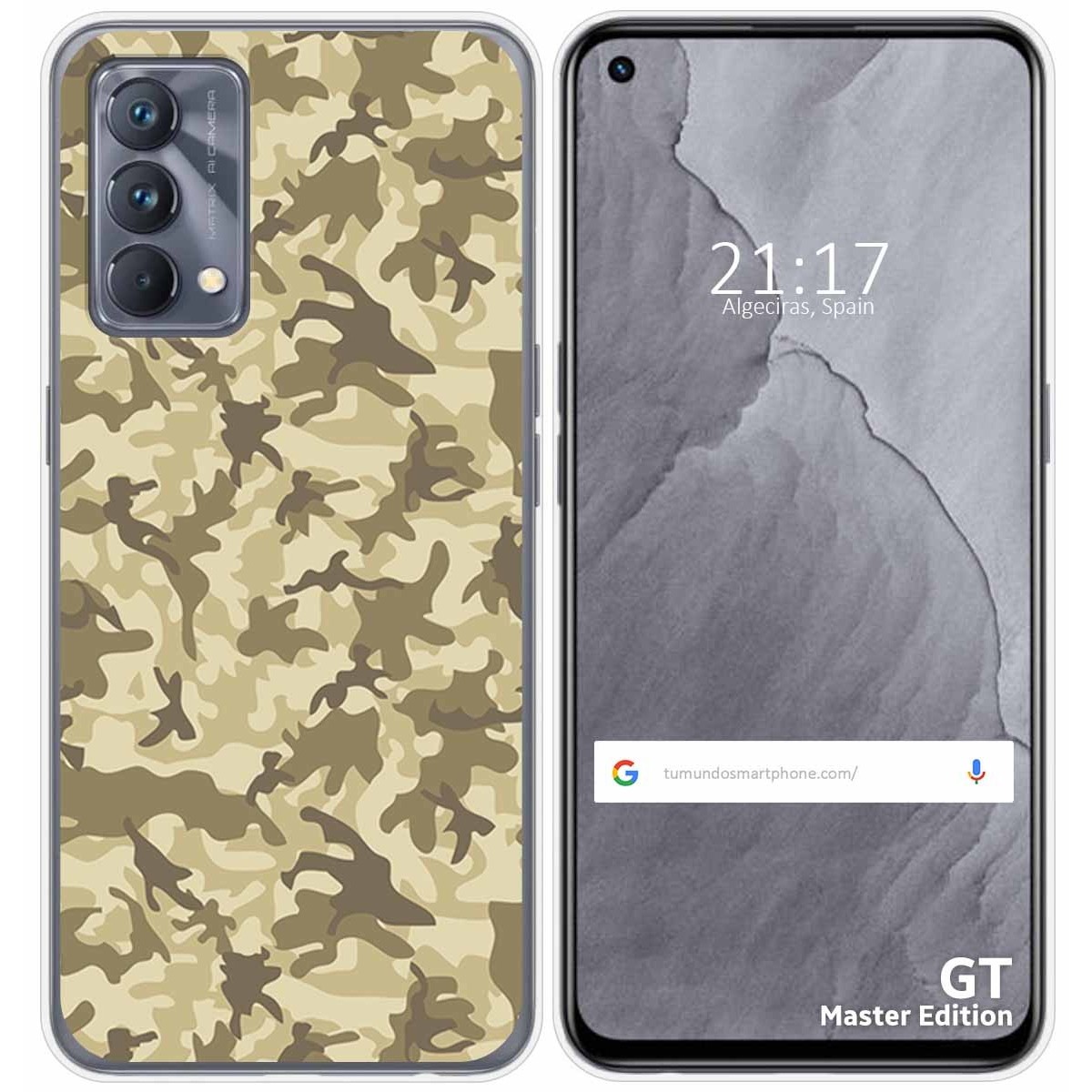 Funda Silicona para Realme GT Master Edition diseño Sand Camuflaje Dibujos