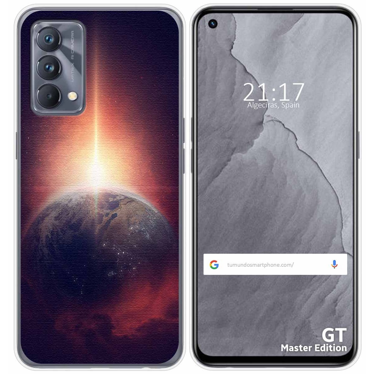 Funda Silicona para Realme GT Master Edition diseño Tierra Dibujos