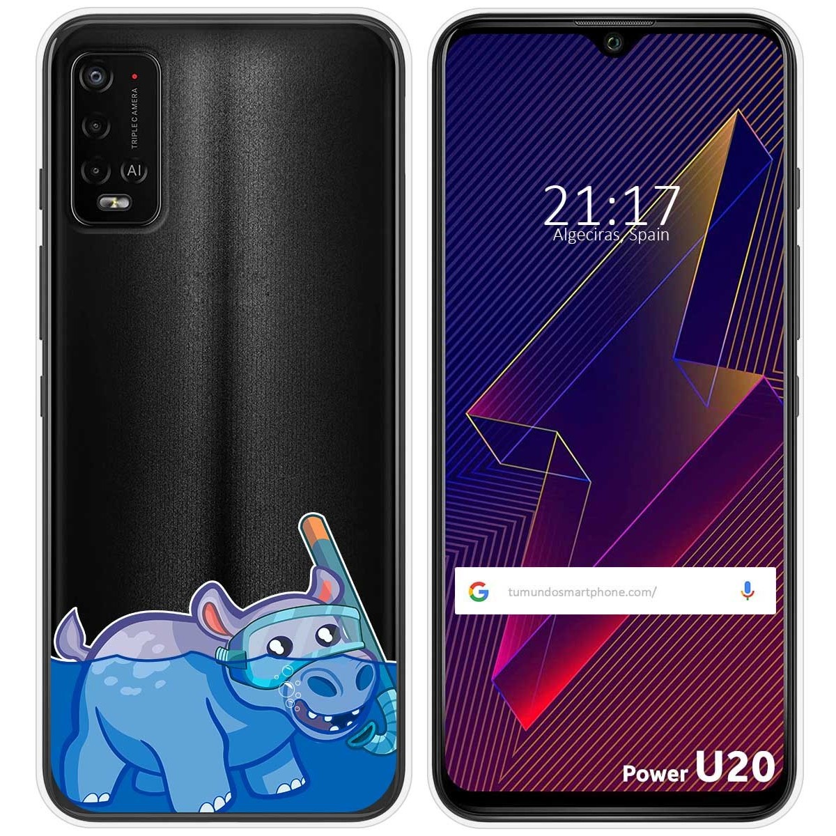 Funda Silicona Transparente para Wiko Power U10 / U20 diseño Hipo Dibujos