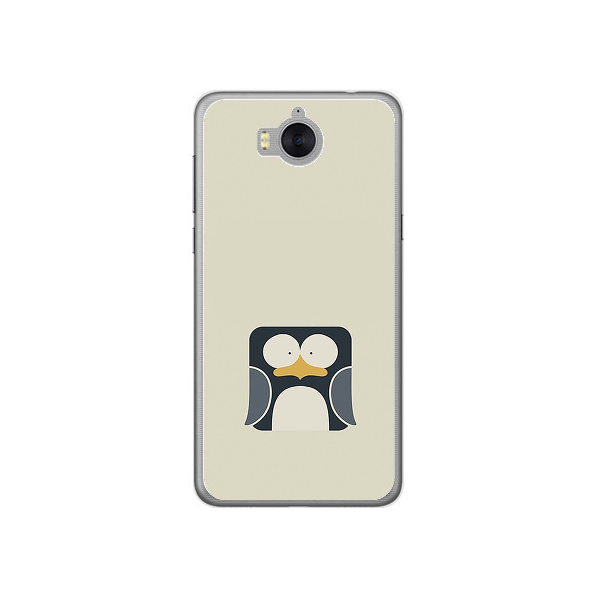 Funda Gel Tpu para Huawei Y6 2017 Diseño Pingüino Dibujos
