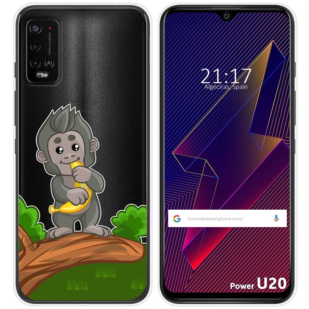 Funda Silicona Transparente para Wiko Power U10 / U20 diseño Mono Dibujos