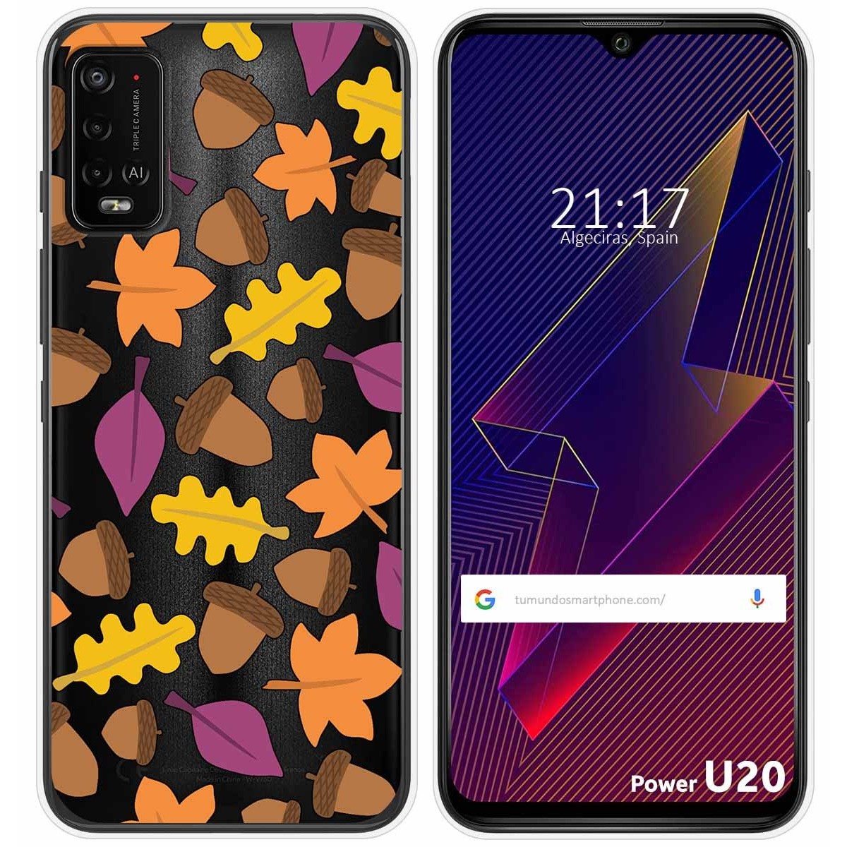 Funda Silicona Transparente para Wiko Power U10 / U20 diseño Otoño Dibujos