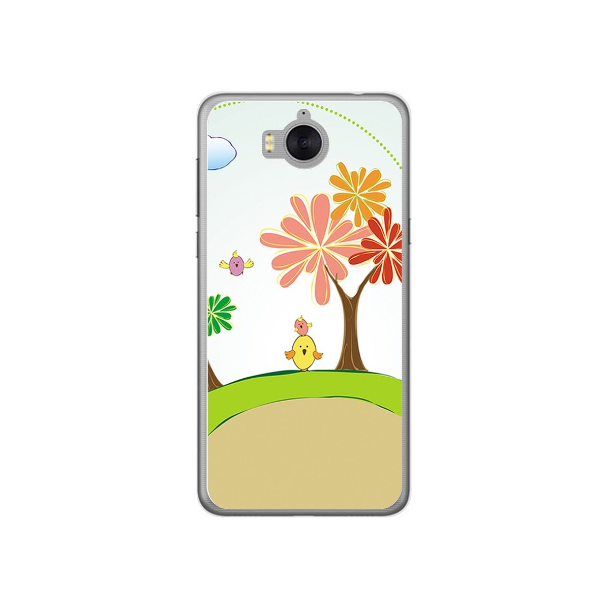 Funda Gel Tpu para Huawei Y6 2017 Diseño Primavera Dibujos