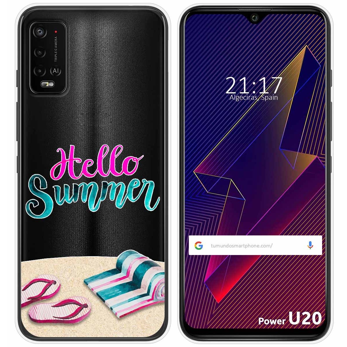 Funda Silicona Transparente para Wiko Power U10 / U20 diseño Summer Dibujos