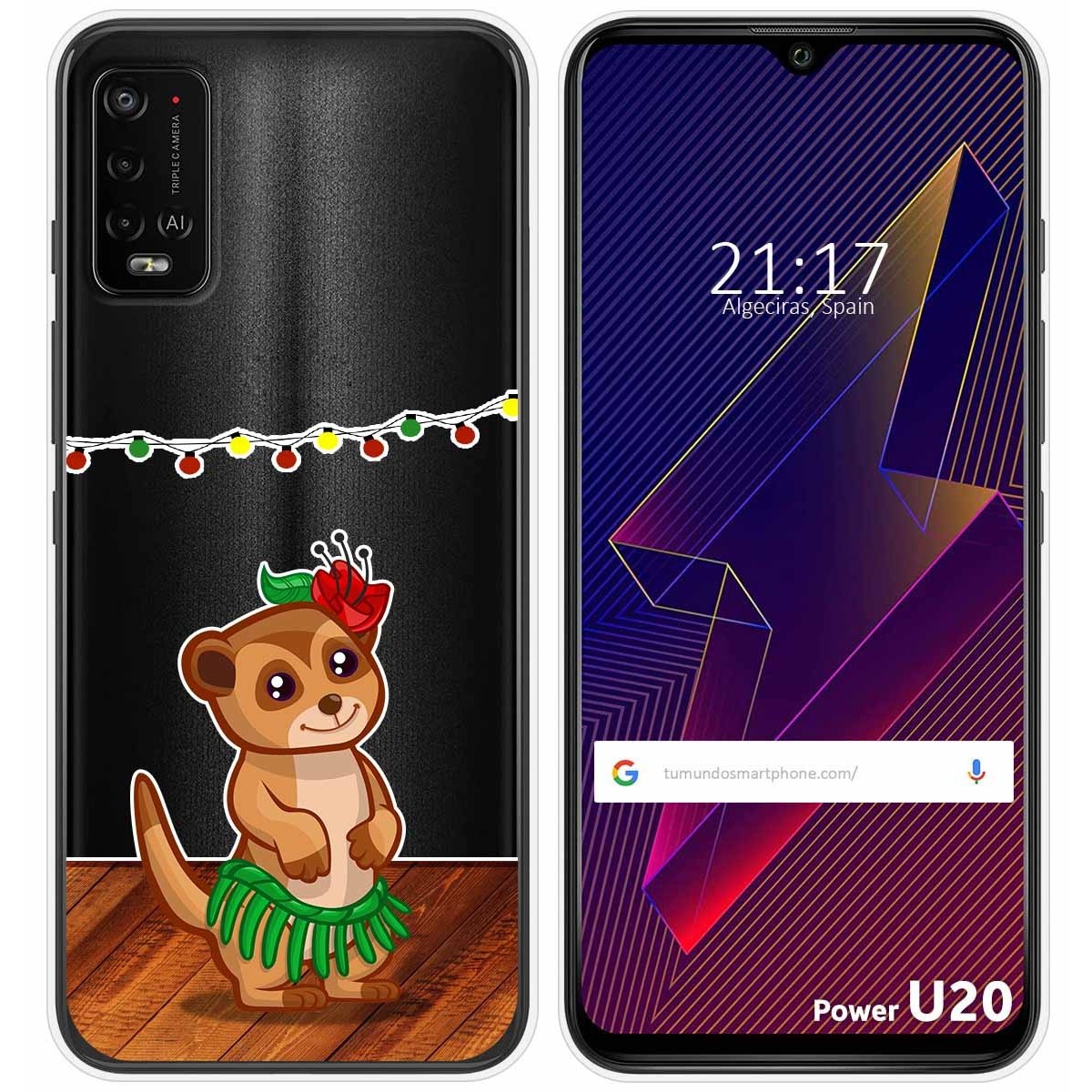 Funda Silicona Transparente para Wiko Power U10 / U20 diseño Suricata Dibujos