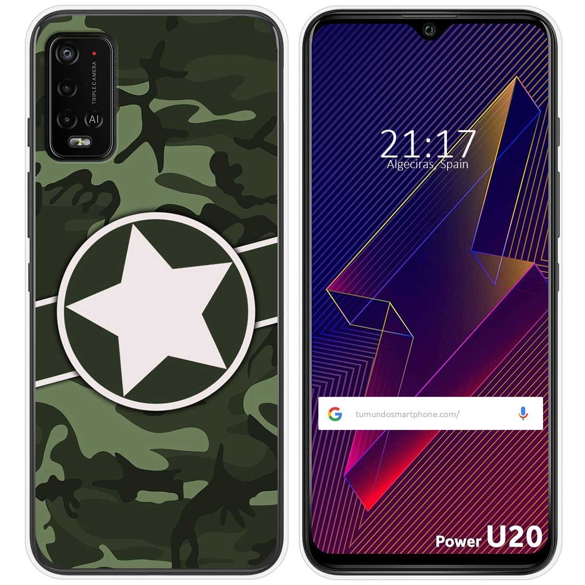 Funda Silicona para Wiko Power U10 / U20 diseño Camuflaje 01 Dibujos