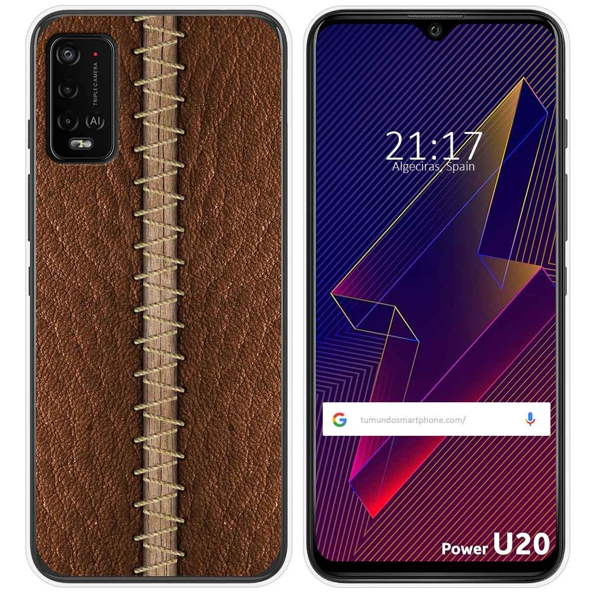 Funda Silicona para Wiko Power U10 / U20 diseño Cuero 01 Dibujos