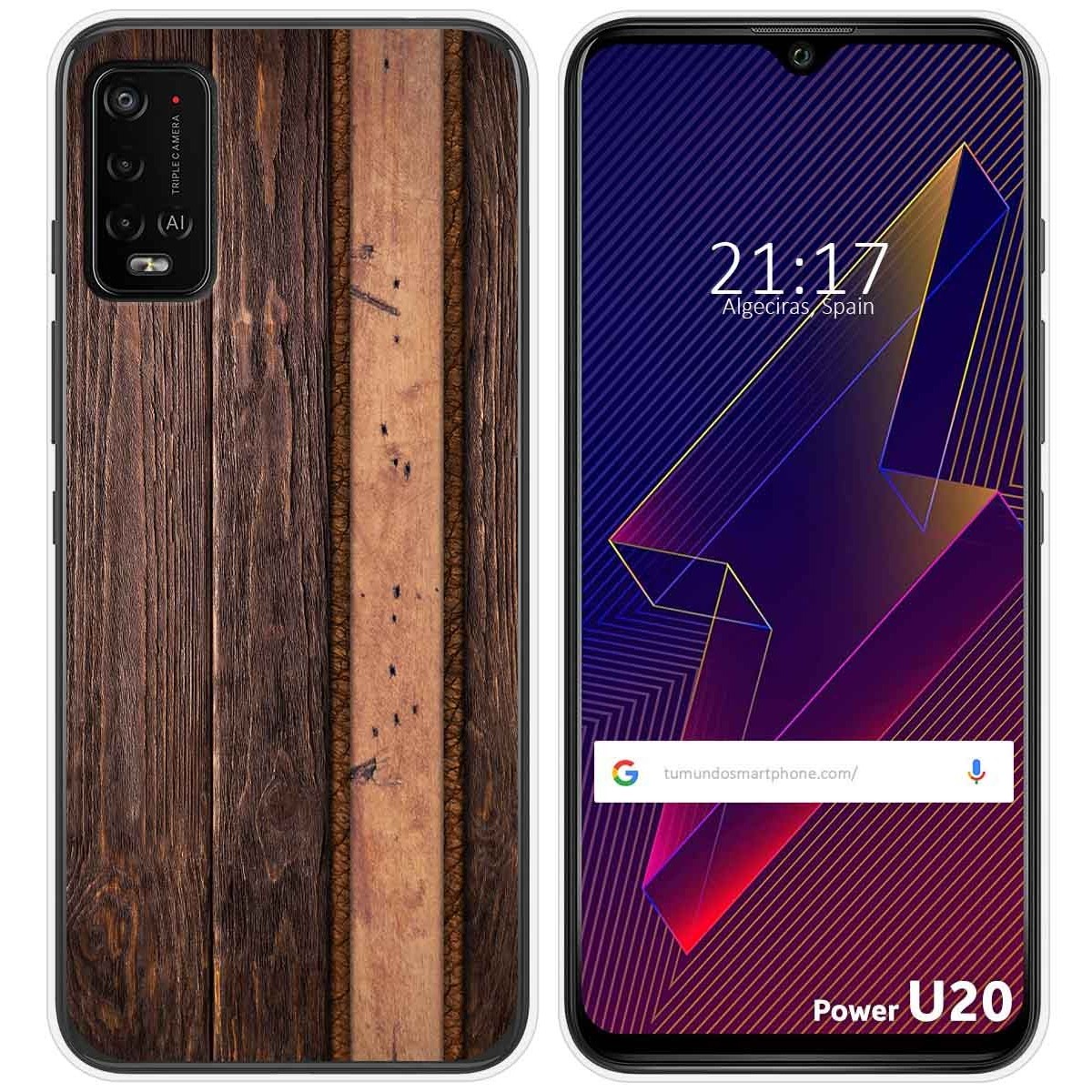 Funda Silicona para Wiko Power U10 / U20 diseño Madera 05 Dibujos