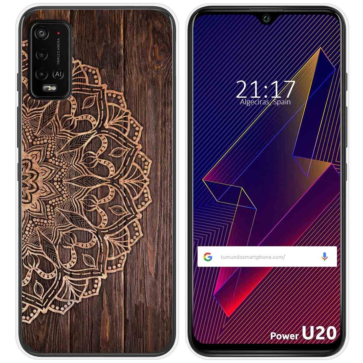 Funda Silicona para Wiko Power U10 / U20 diseño Madera 06 Dibujos