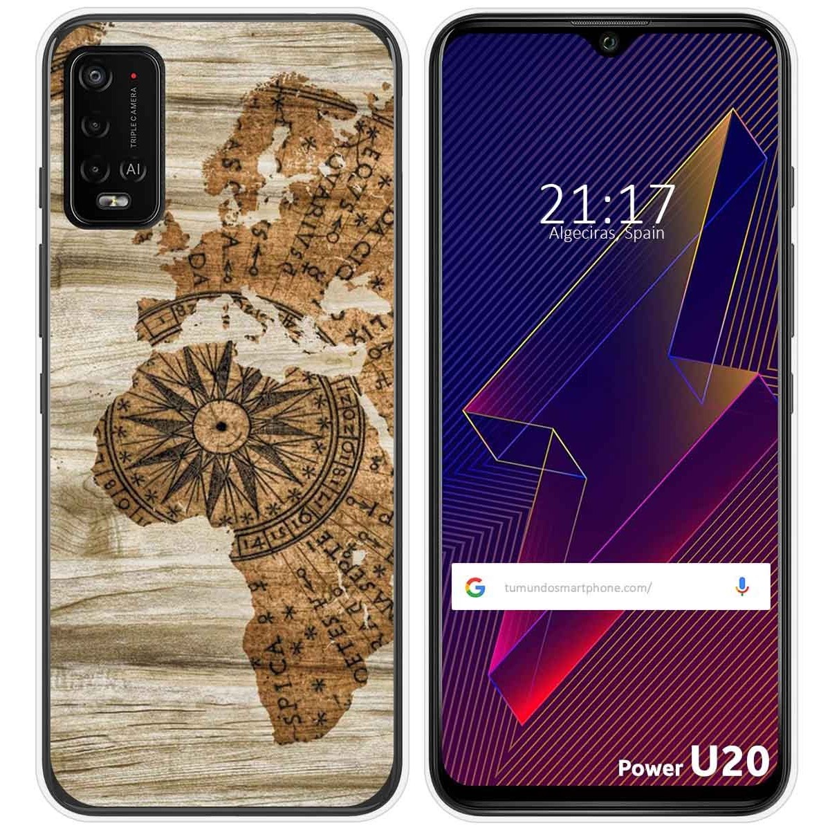 Funda Silicona para Wiko Power U10 / U20 diseño Madera 07 Dibujos