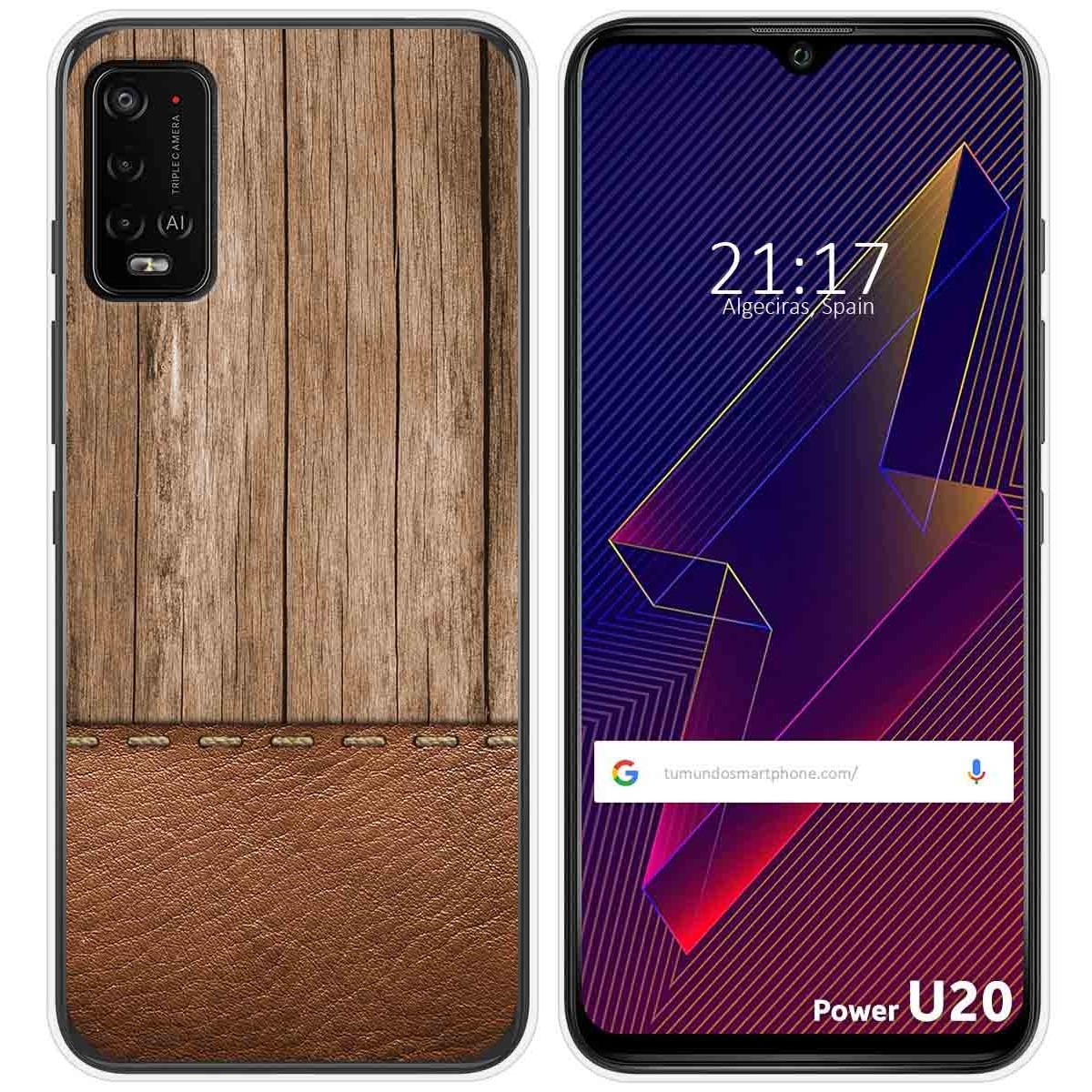 Funda Silicona para Wiko Power U10 / U20 diseño Madera 09 Dibujos