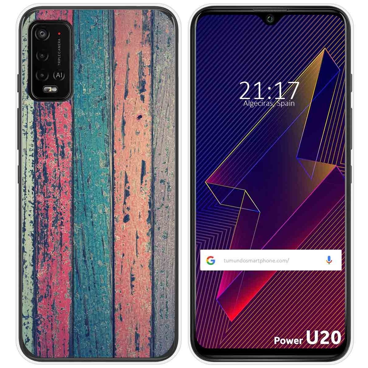 Funda Silicona para Wiko Power U10 / U20 diseño Madera 10 Dibujos