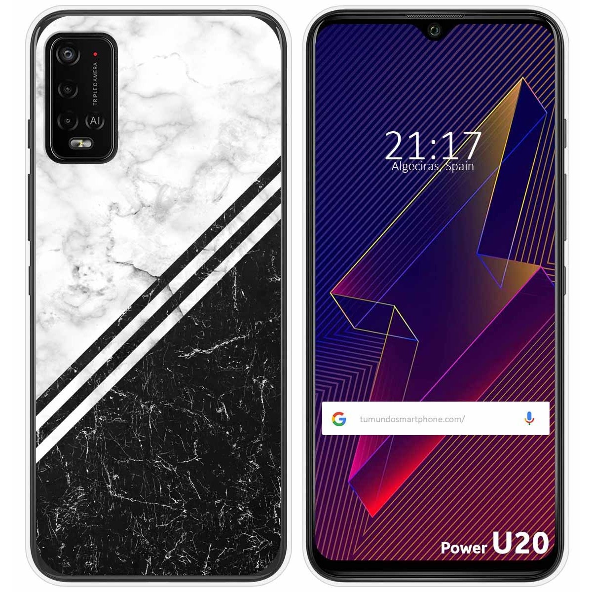 Funda Silicona para Wiko Power U10 / U20 diseño Mármol 01 Dibujos