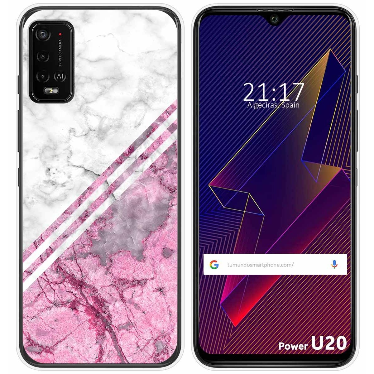 Funda Silicona para Wiko Power U10 / U20 diseño Mármol 03 Dibujos