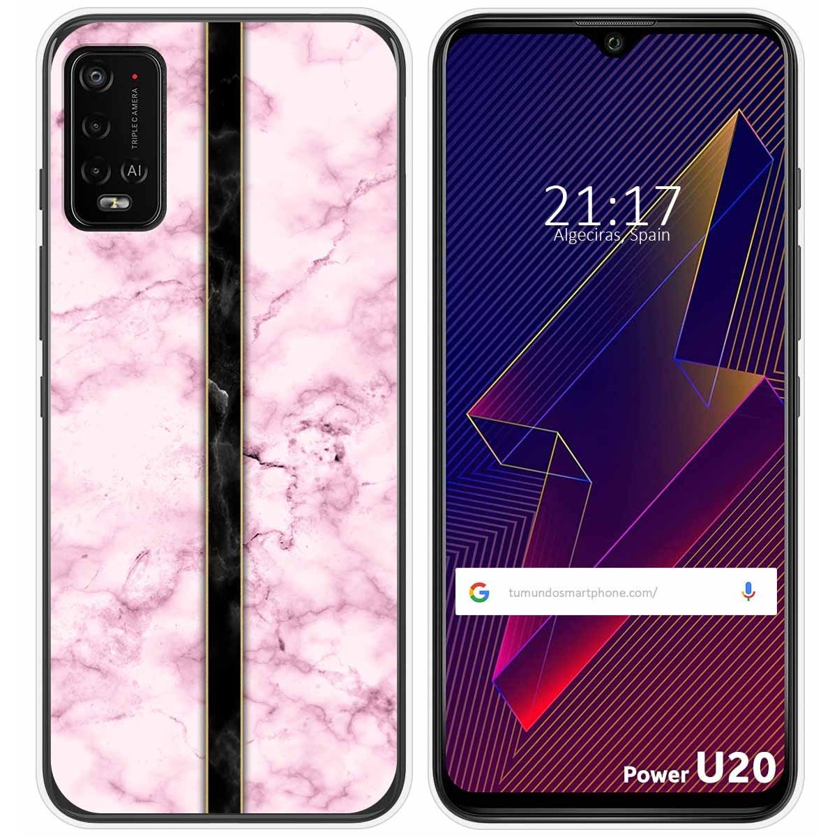 Funda Silicona para Wiko Power U10 / U20 diseño Mármol 04 Dibujos
