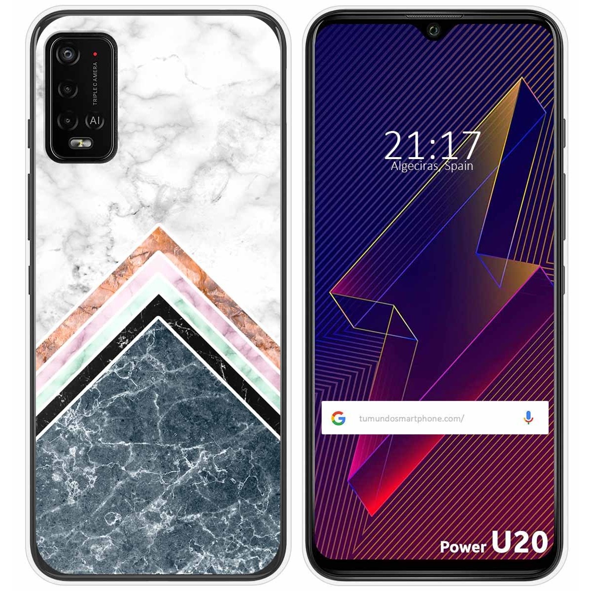 Funda Silicona para Wiko Power U10 / U20 diseño Mármol 05 Dibujos