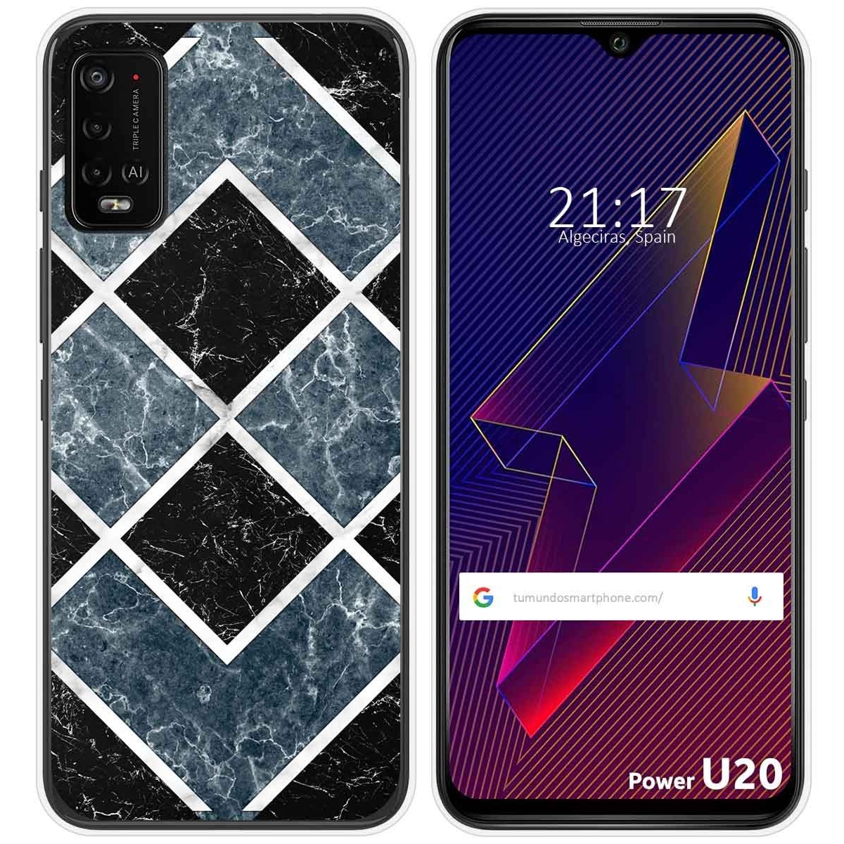 Funda Silicona para Wiko Power U10 / U20 diseño Mármol 06 Dibujos
