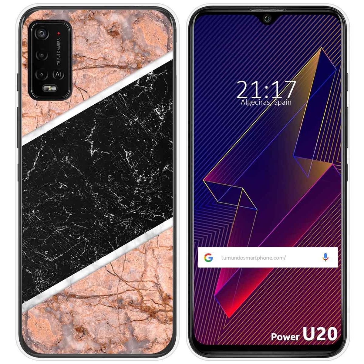 Funda Silicona para Wiko Power U10 / U20 diseño Mármol 07 Dibujos