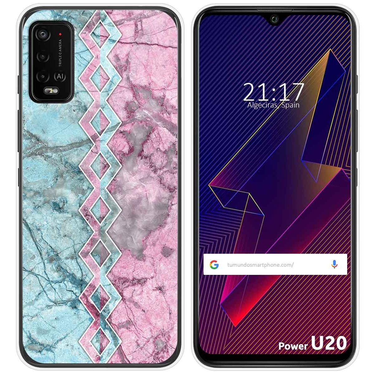 Funda Silicona para Wiko Power U10 / U20 diseño Mármol 08 Dibujos