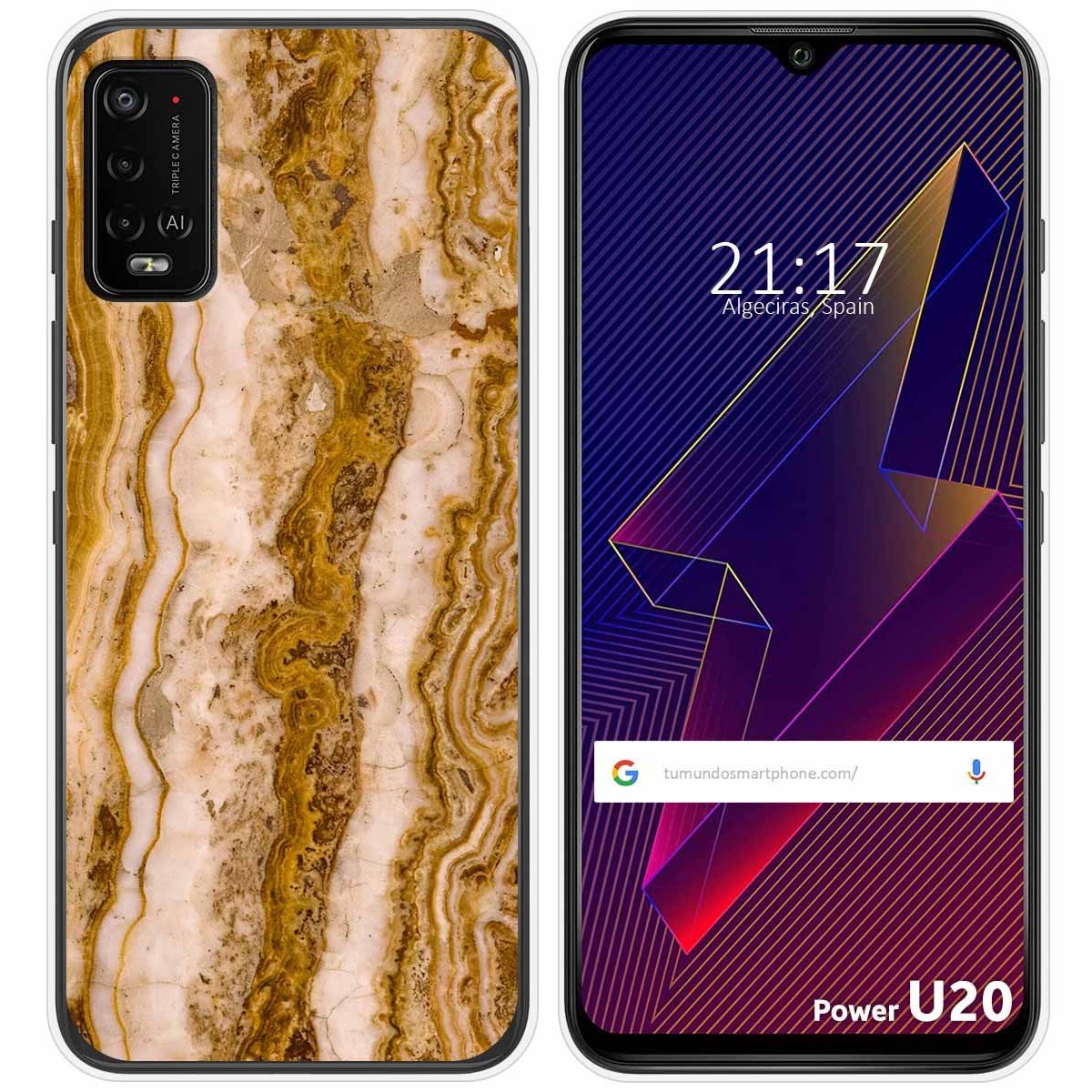 Funda Silicona para Wiko Power U10 / U20 diseño Mármol 10 Dibujos