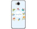 Funda Gel Tpu para Huawei Y6 2017 Diseño Spring Birds Dibujos