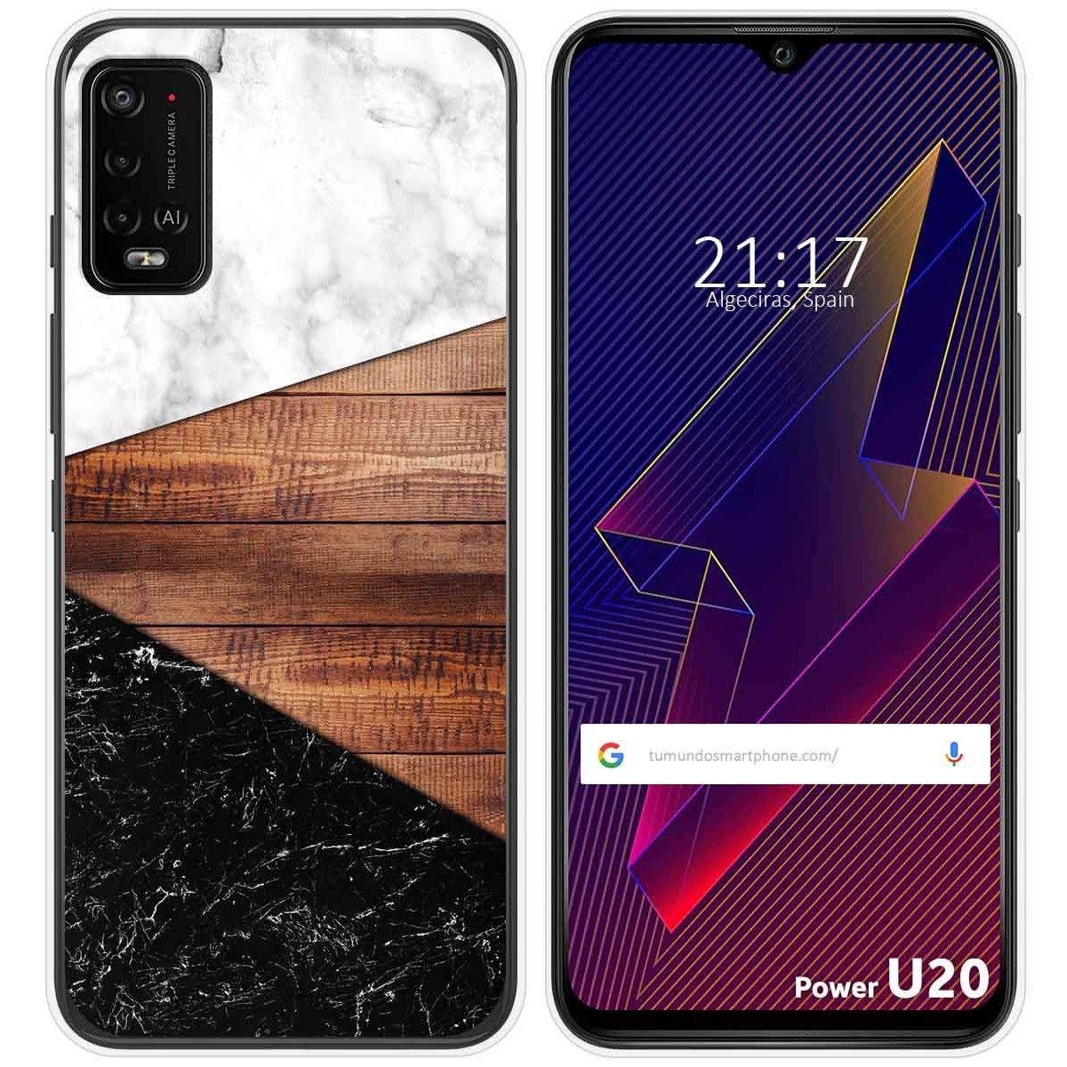 Funda Silicona para Wiko Power U10 / U20 diseño Mármol 11 Dibujos