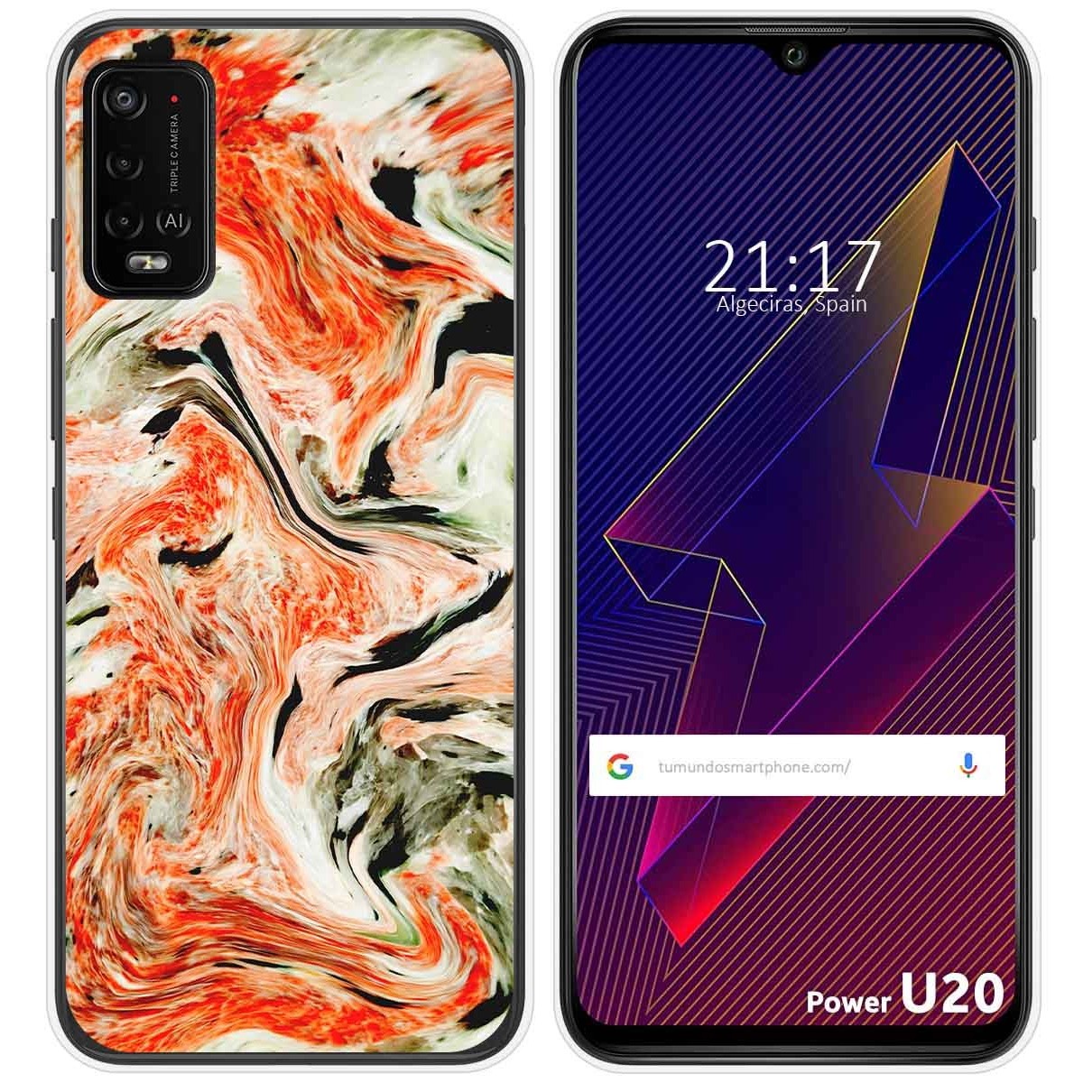 Funda Silicona para Wiko Power U10 / U20 diseño Mármol 12 Dibujos