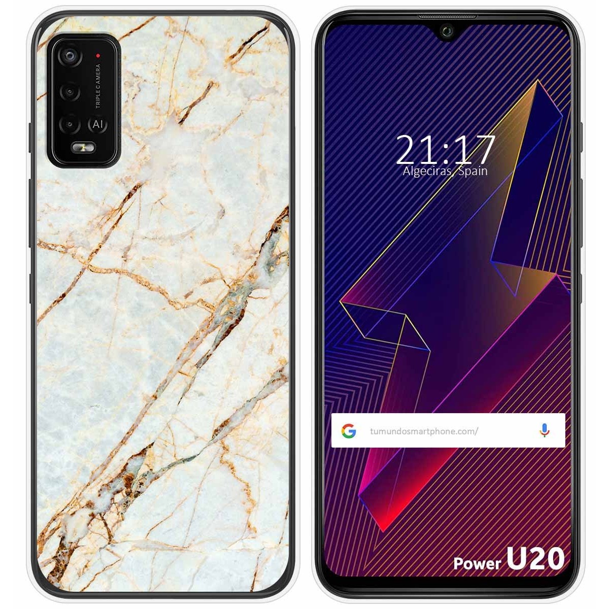 Funda Silicona para Wiko Power U10 / U20 diseño Mármol 13 Dibujos