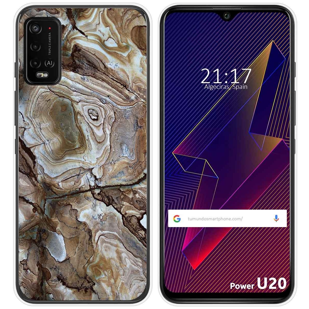 Funda Silicona para Wiko Power U10 / U20 diseño Mármol 14 Dibujos