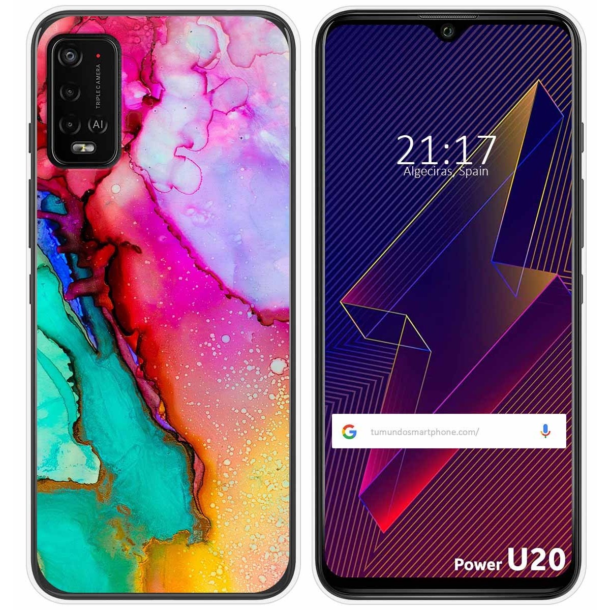 Funda Silicona para Wiko Power U10 / U20 diseño Mármol 15 Dibujos