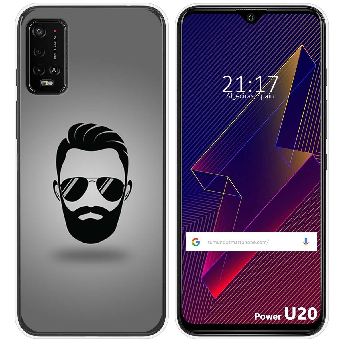 Funda Silicona para Wiko Power U10 / U20 diseño Barba Dibujos